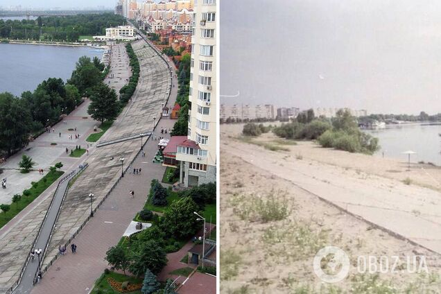 Пісок та дерева: який вигляд мало улюблене місце відпочинку мешканців Києва на Оболоні у 1990-х роках. Фото
