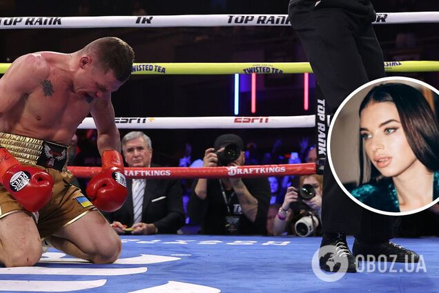 'Это не падение'. Жена Усика отреагировала на случившееся с украинским чемпионом в США. Фотофакт