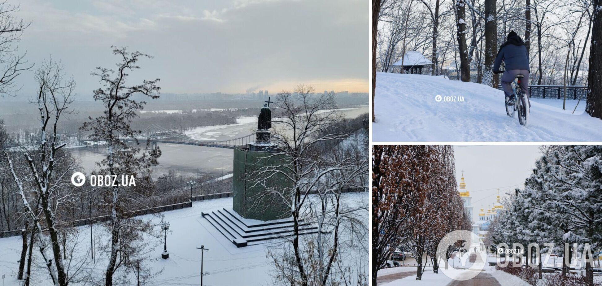Настоящая белая сказка: Киев в конце зимы засыпало снегом. Фоторепортаж