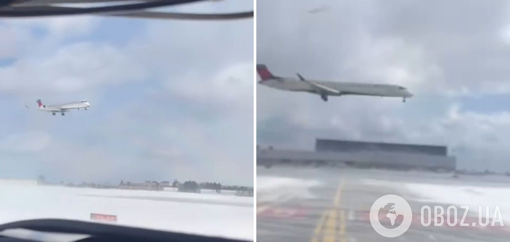 Сначала разрушилась стойка шасси, затем оторвалось крыло: в сеть попало новое видео аварии Bombardier СRJ-900 в Торонто