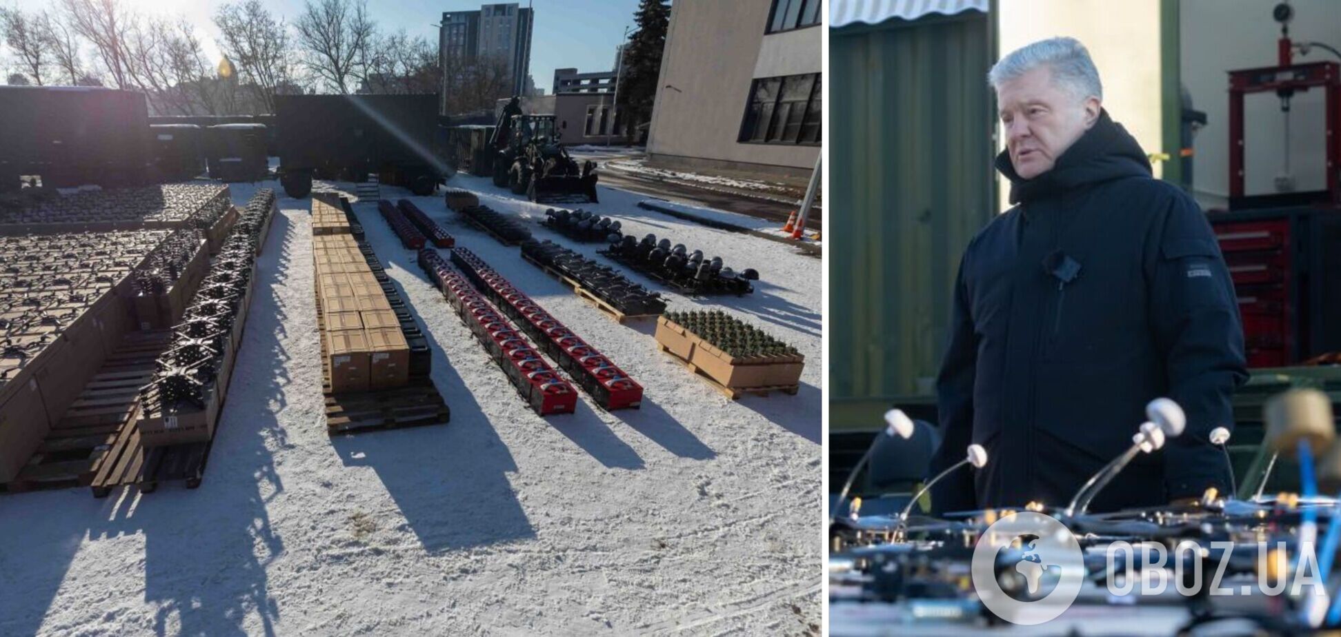 'Ми не зупинимося': Порошенко повіз воїнам на Сумщині нову партію дронів та техніки