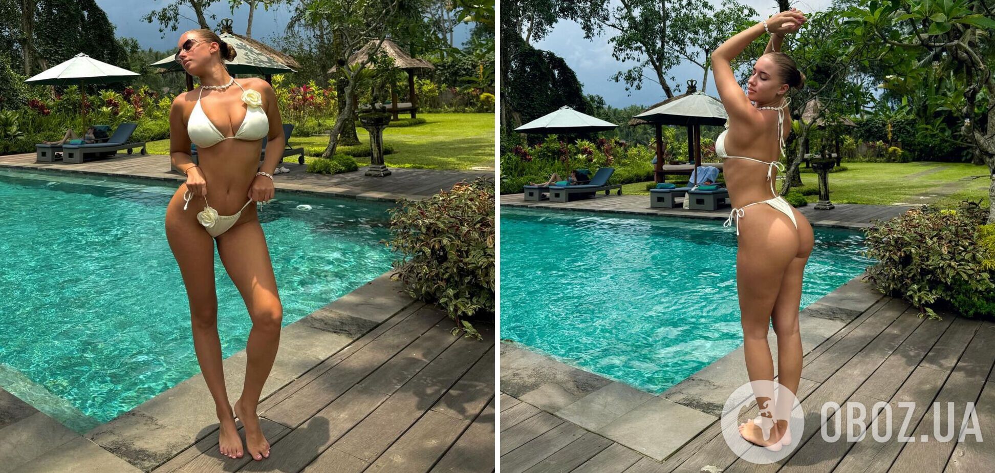 Жена футболиста сборной Украины разделась на Бали и поразила своей фигурой в бикини. Фото