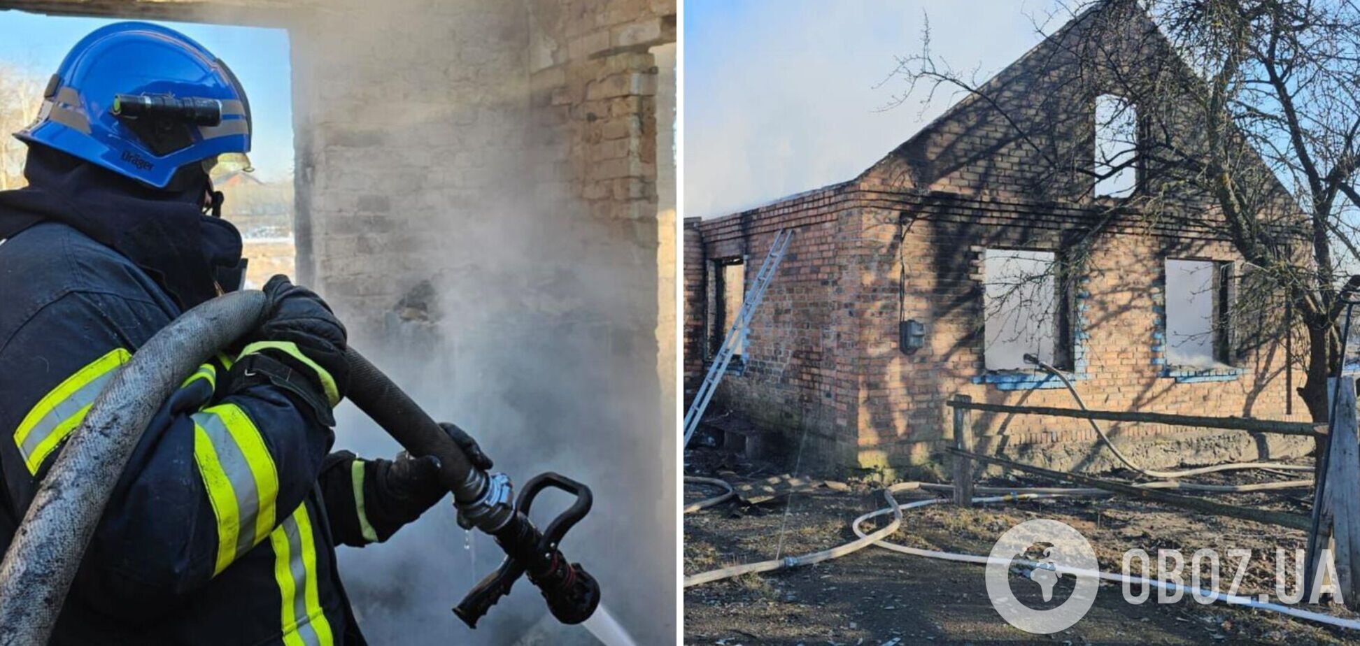 На Житомирщине горел частный жилой дом: погибли четыре человека, из которых двое детей. Фото