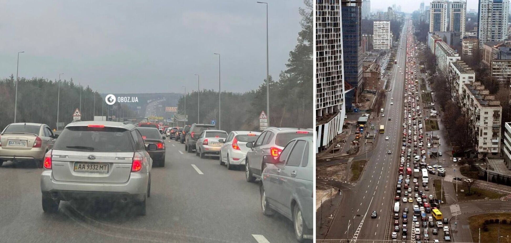 Стояло все місто: якими були затори в Києві 24 лютого 2022 року. Фото