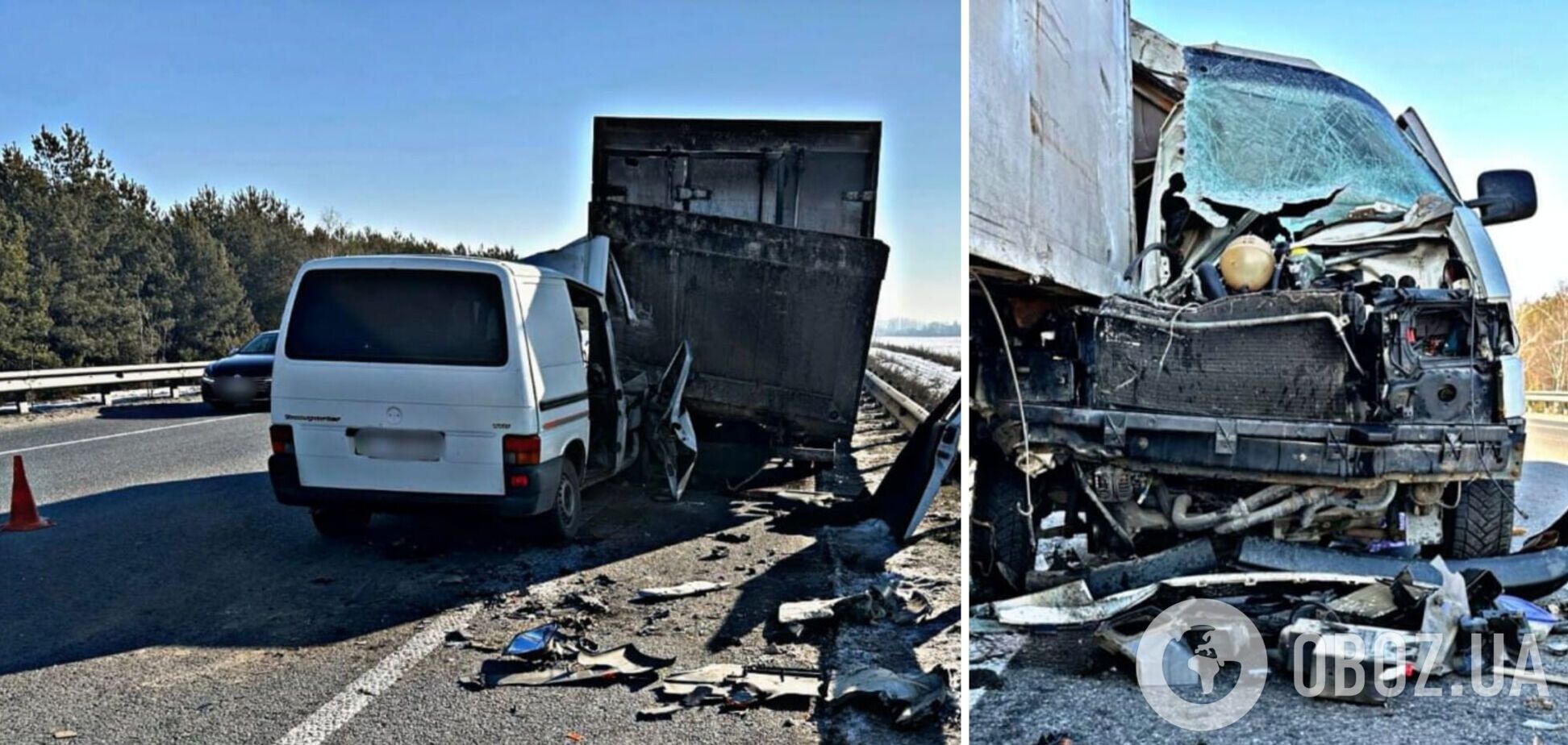 На Київщині мікроавтобус протаранив вантажівку: є загибла та постраждалий. Подробиці та фото