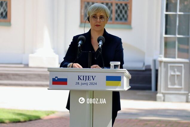 Президентка Словенії попередила про загрозу, якщо Європа не братиме участь у переговорах про завершення війни в Україні