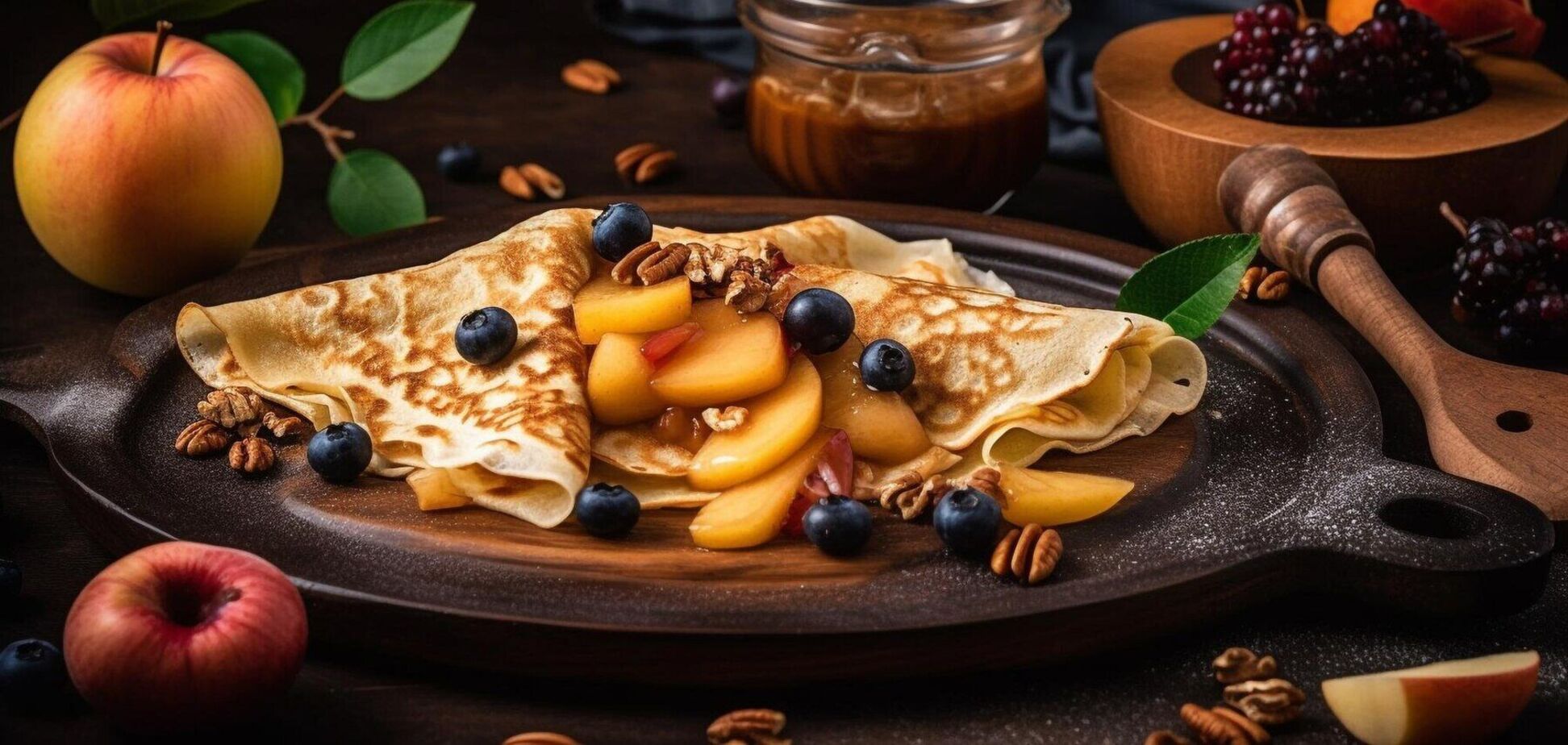 Блинчики с яблоками, которые можно приготовить вместе с ребенком: рецепт