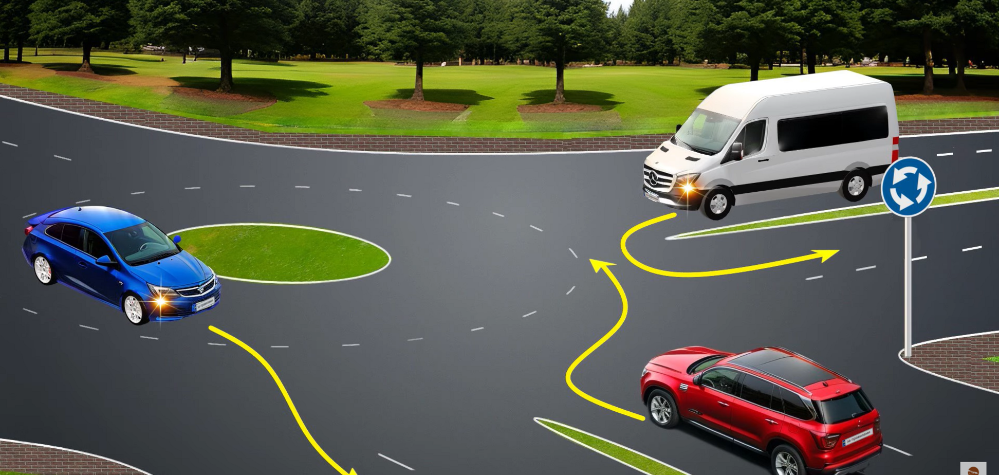 Кто нарушает правила на кольце? Задания на знание ПДД