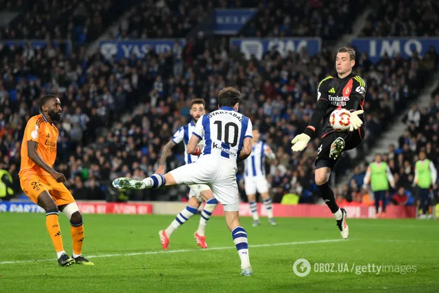 Анчелотті поставив українця у ворота 'Реала', і той відбив усі удари у півфіналі Кубку Іспанії, здобувши перемогу для мадридців. Відео