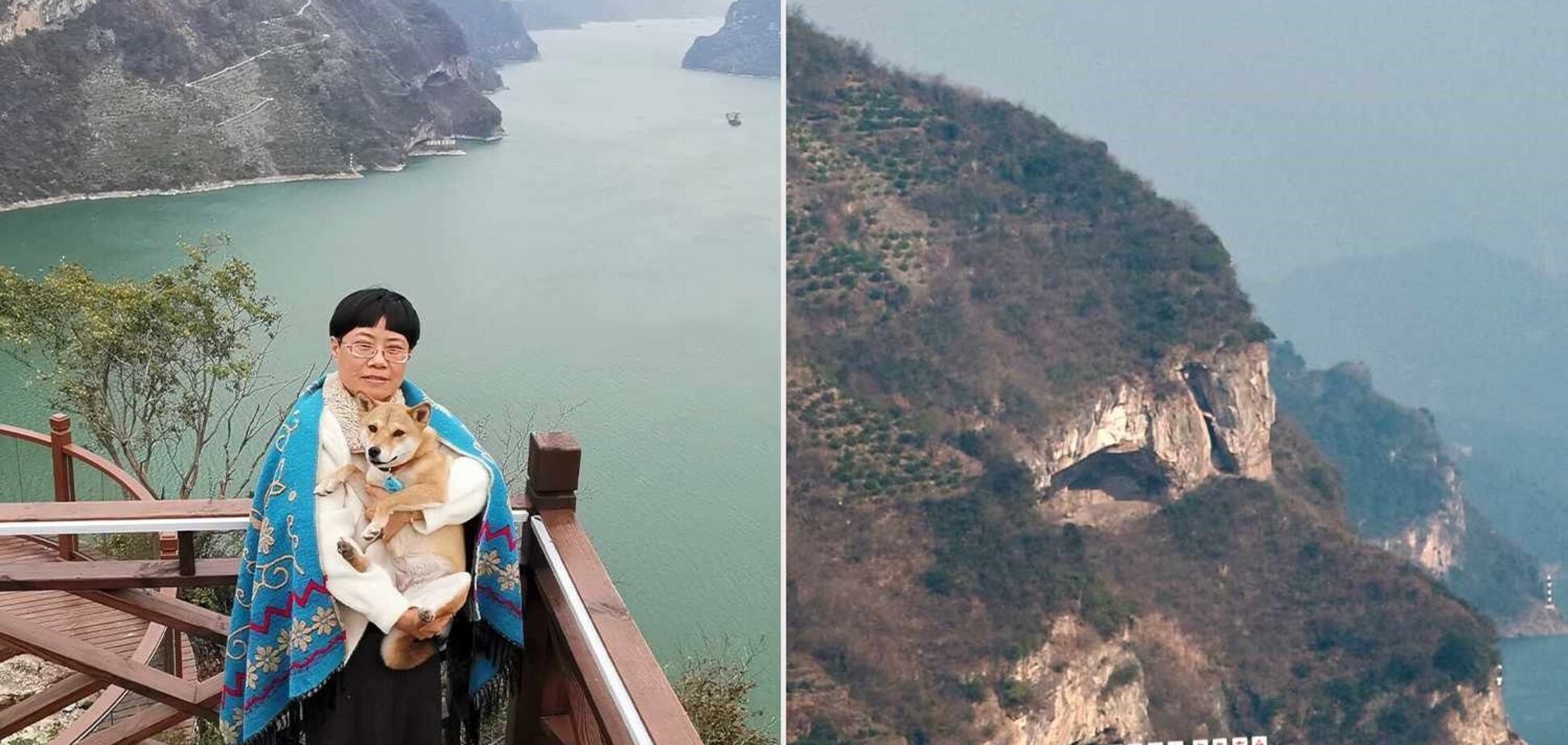 В Китае нашли 'щенячью гору': она напоминает голову собаки. Фото и видео