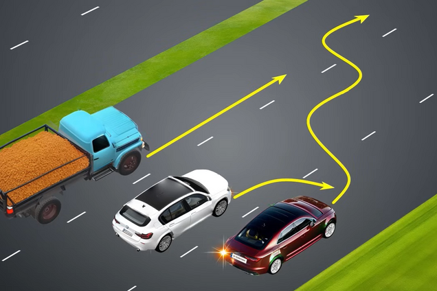 Кому має дати дорогу водій червоного авто: тест на знання ПДР