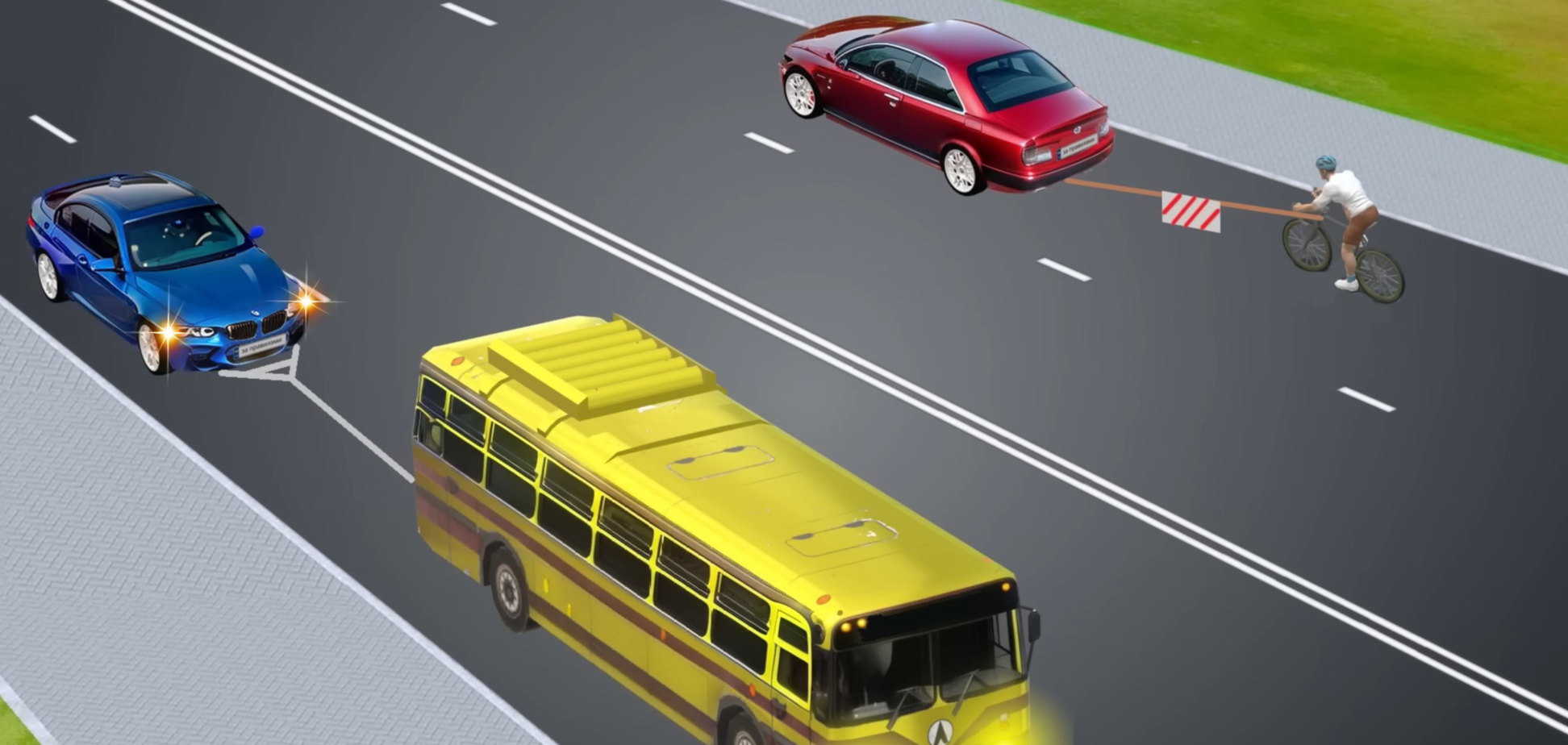 Хто порушує правила, виконуючи буксирування? Завдання на знання ПДР