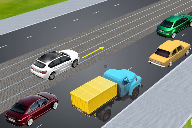 Разрешено ли проехать по трамвайным путям? Задание по ПДД