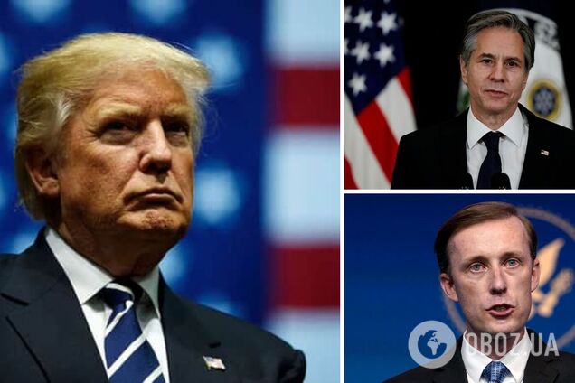 Дональд Трамп, Энтони Блинкен и Джейк Салливан