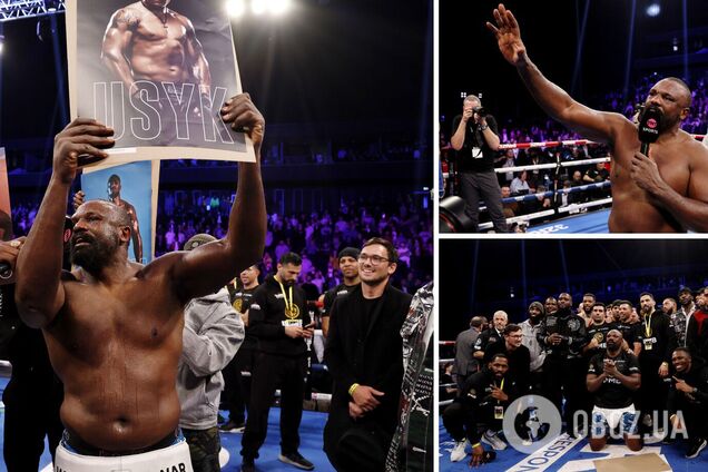 Плакат с Усиком вынесли после боя знаменитых супертяжей. Что произошло и при чем тут украинец