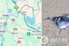 На території Румунії після нічної атаки на Україну виявили залишки російського дрона. Фото