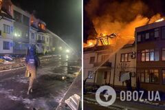 Росіяни вдарили 'Шахедом' по житловій багатоповерхівці у Запоріжжі: зруйновано дах, спалахнула пожежа. Фото і відео
