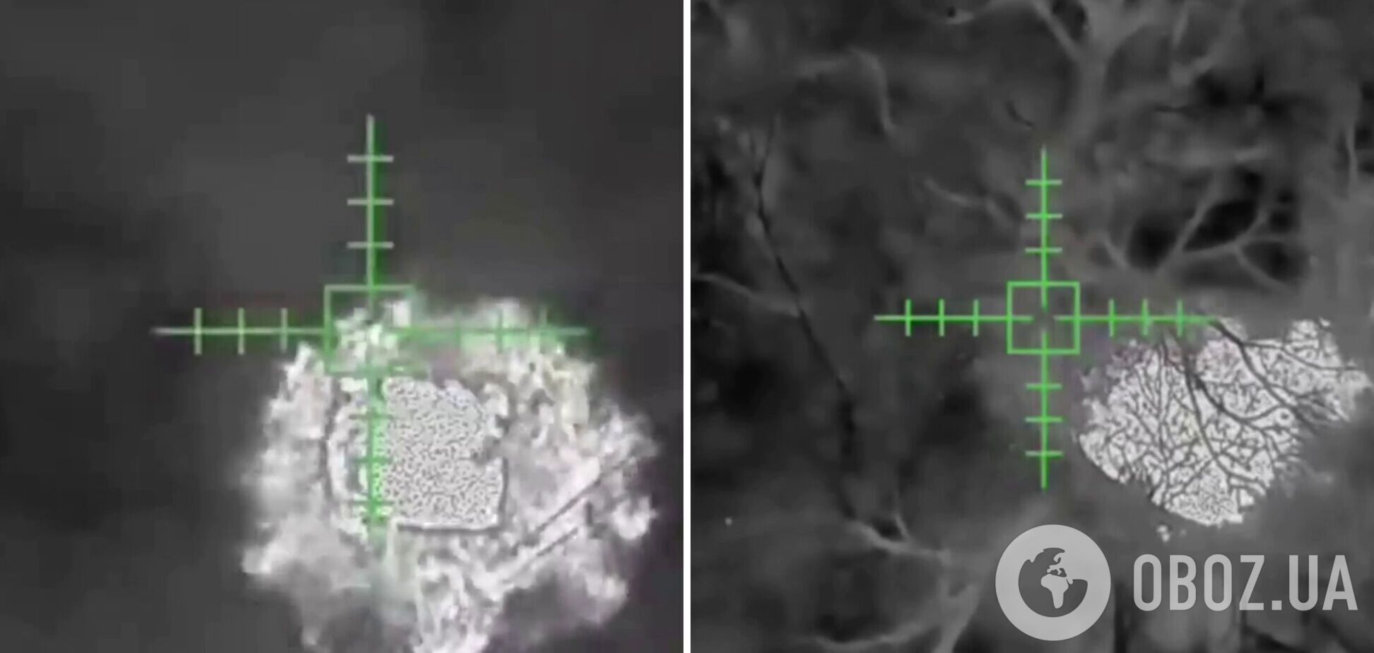 Минус две позиции и танк оккупантов: харьковские пограничники показали успешный ночной рейд дронов. Видео