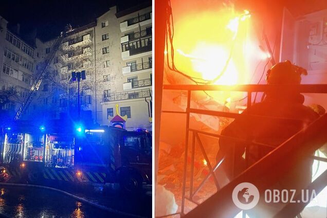 В Ивано-Франковске раздались два взрыва в районе ж/д вокзала: горел жилой дом, есть жертвы. Фото и видео