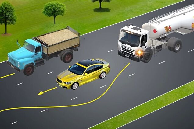 Чи дозволено маневр водієві бензовоза: завдання на знання ПДР