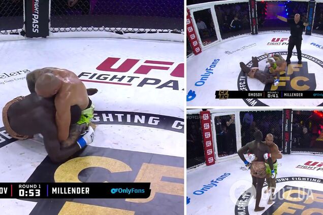 Знаменитый украинский боец 'задушил' соперника в 1-м же раунде главного боя в UFC. Видео