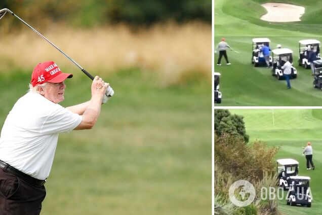 "Что он сделал?" "Необъяснимое видео" с Трампом во время гольфа, собрало 1.6 млн просмотров за сутки