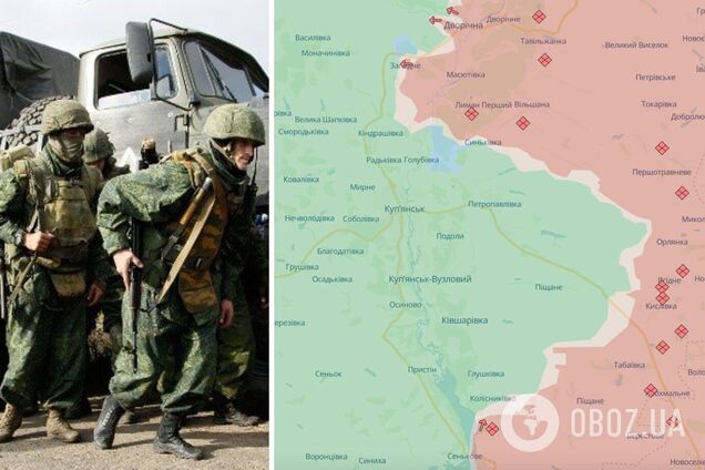 Россияне пытаются перекинуть технику через реку Оскол - Купянское направление