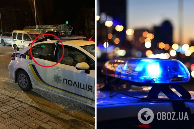 У Києві чоловік напав на поліцейського та пошкодив службове авто. Подробиці та фото