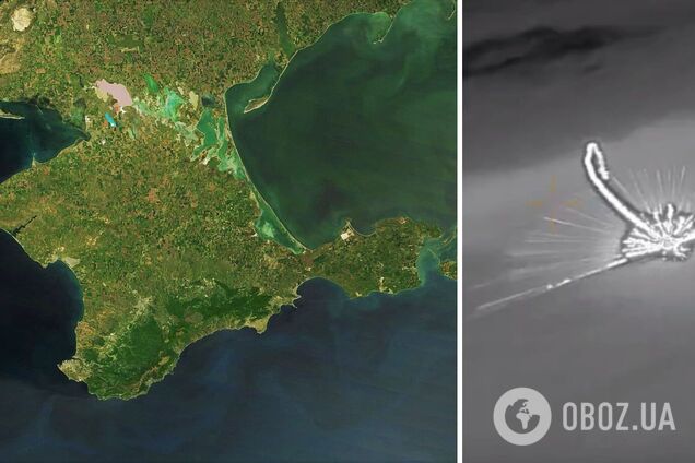 Український дрон ухилився від російської ракети під час операції у Криму: у ГУР показали відео