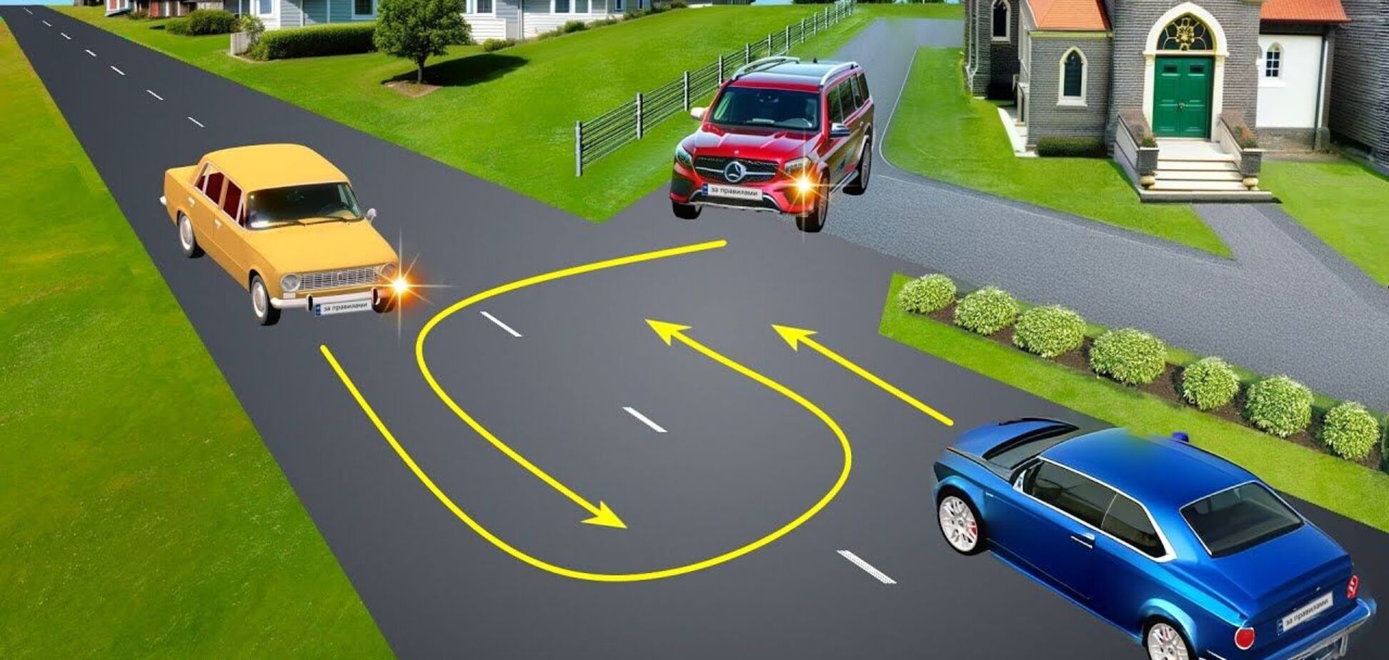В каком порядке разъедутся авто: тест на знание ПДД