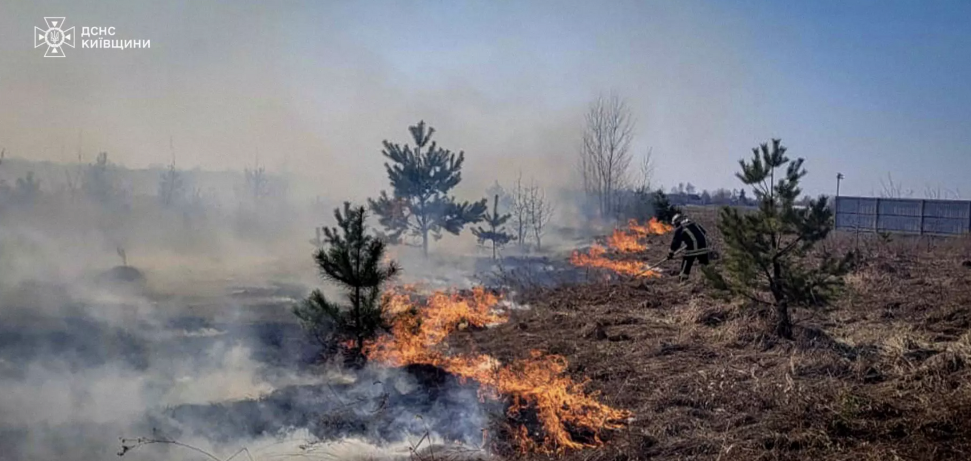 Огонь приближался к домам: троих детей на Киевщине спасли из смертельной ловушки. Фото