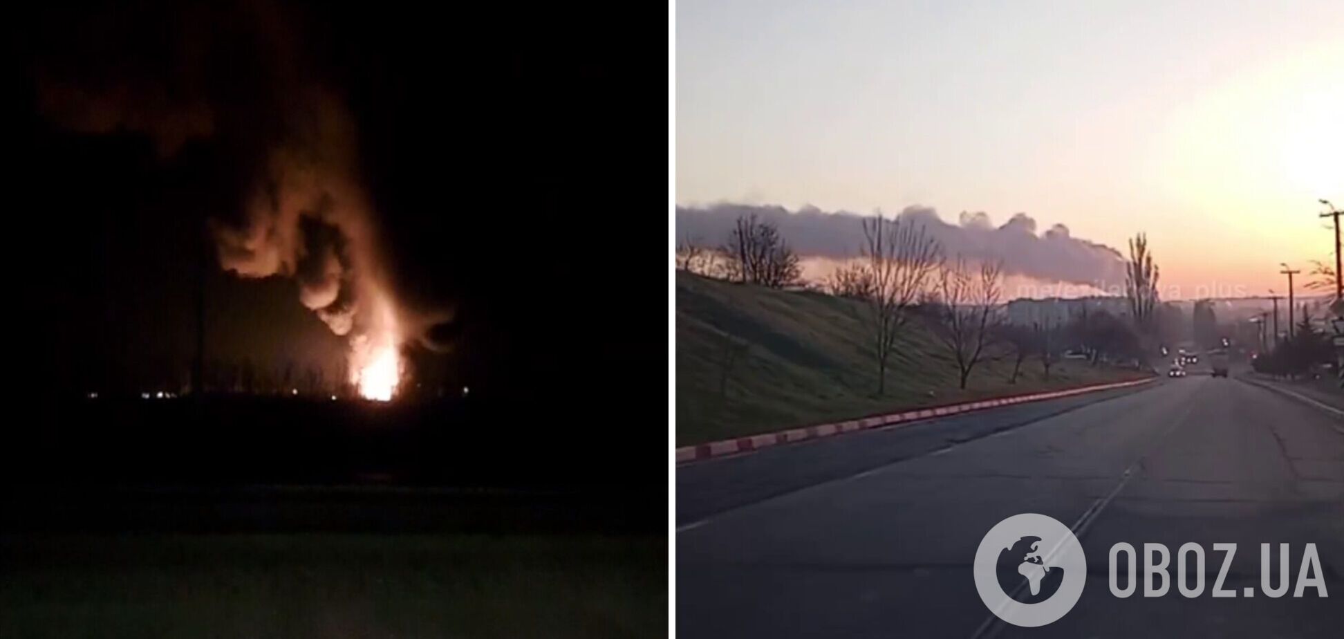 У Краснодарському краї вибухнув ще один резервуар на нафтобазі: стовп диму видно здалеку. Фото і відео