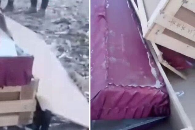 У російському Челябінську на смітнику знайшли цинкові труни з тілами учасників 'СВО', ліквідованих в Україні. Відео