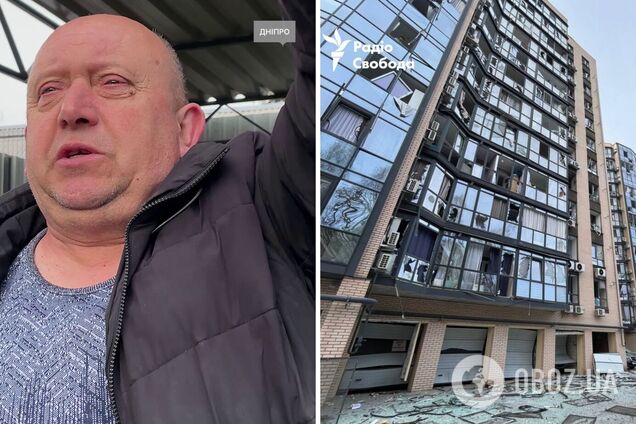 'Стовп вогню стояв до 10 поверху': очевидець розповів про момент удару РФ по Дніпру. Відео
