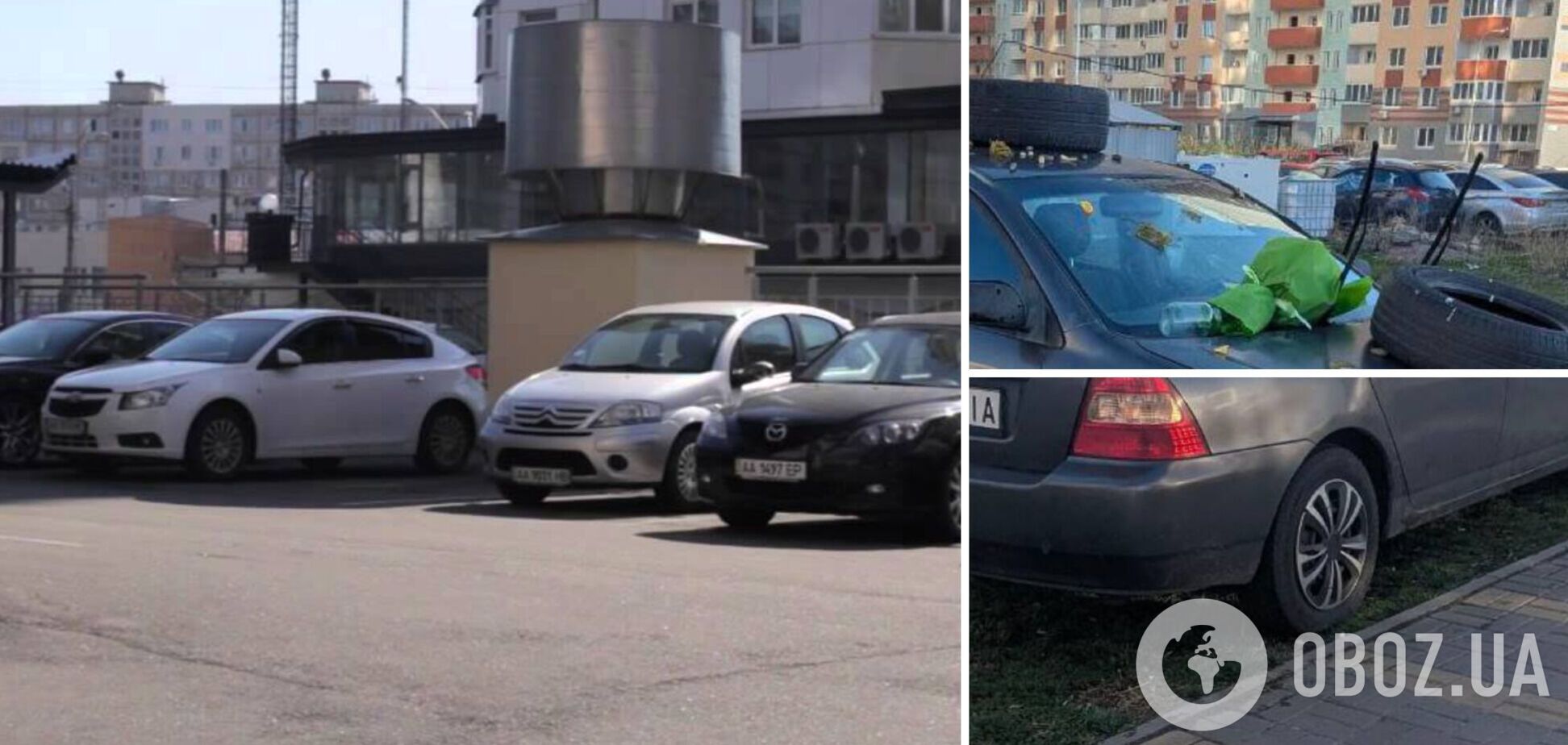 В Киеве наказали 'героя парковки', оставившего авто на зеленой зоне. Фото