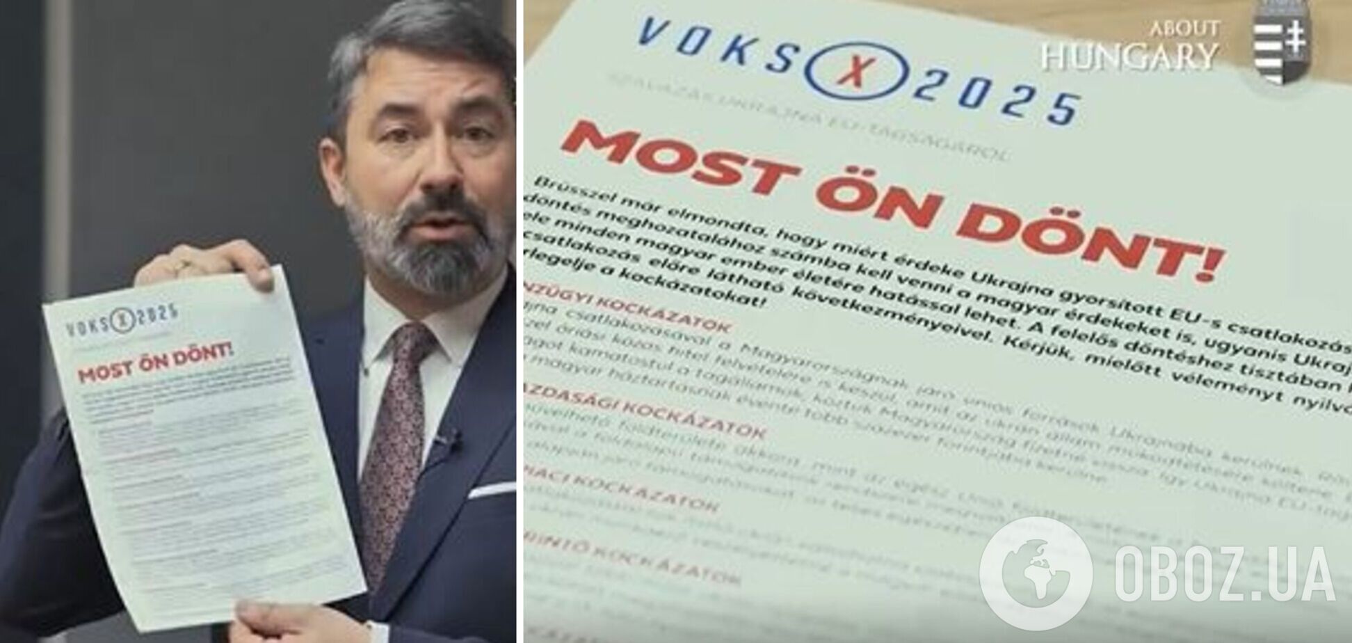 В ход идут манипуляции и ложь: в Орбане пытаются убедить венгров не поддерживать вступление Украины в ЕС. Видео