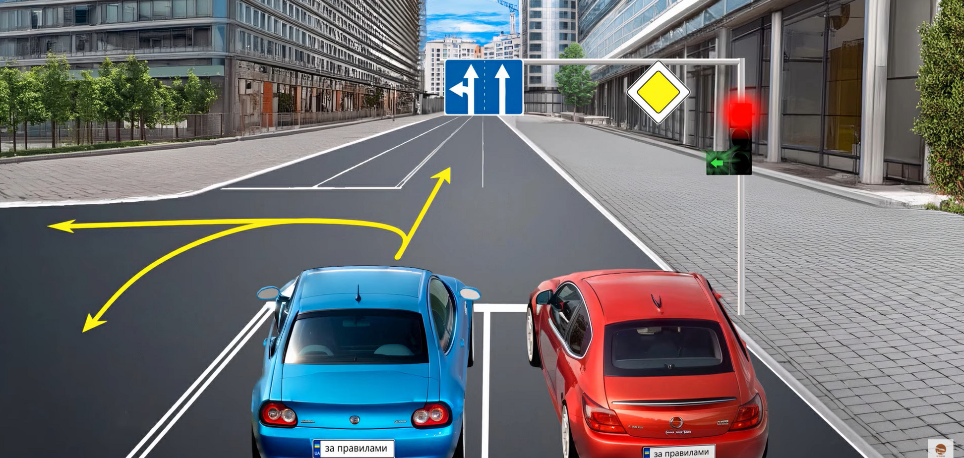 Куда может проехать водитель? Задания на знание ПДД