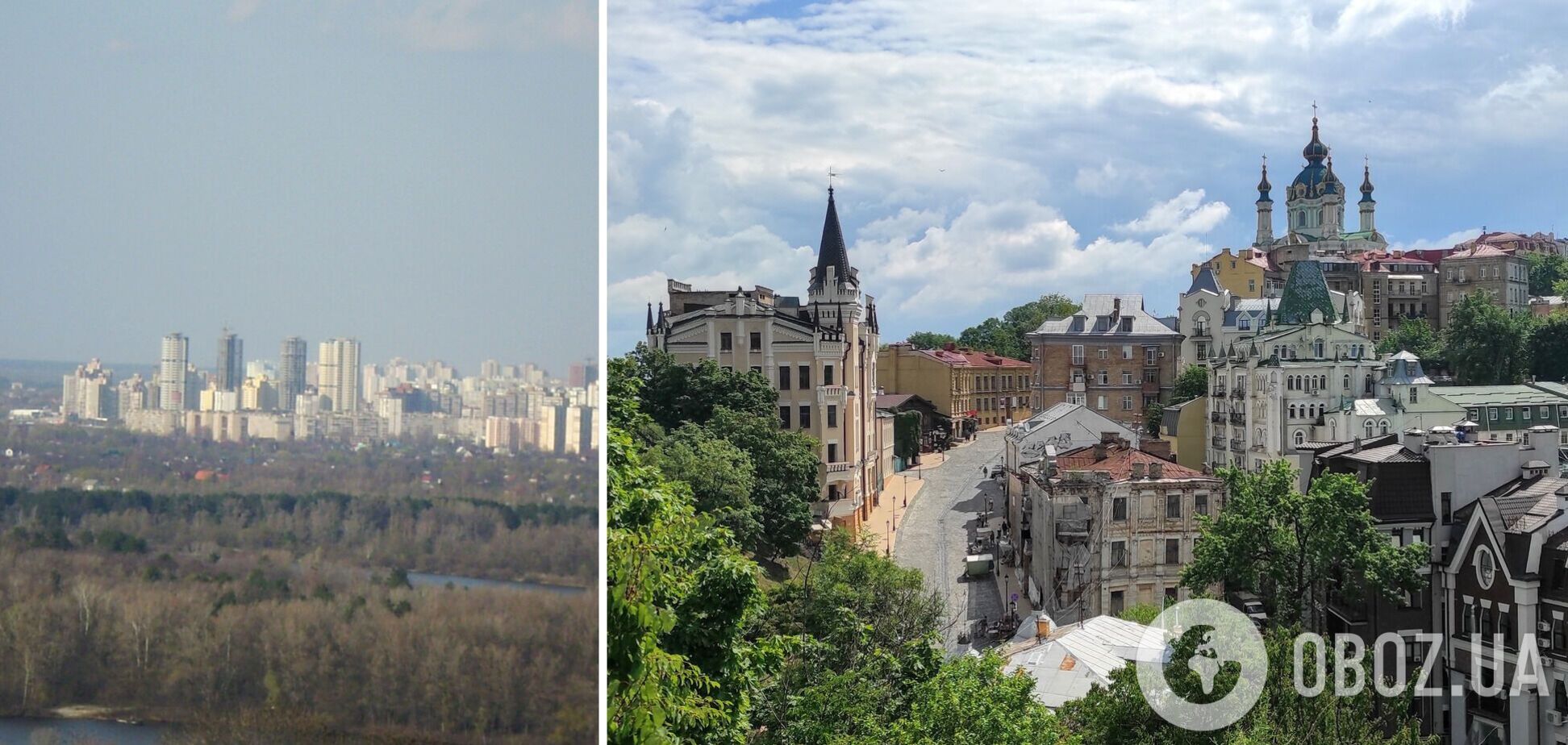 Замок Ричарда, Днепр и Троещина: уникальная панорама Киева 1980-х годов. Фото