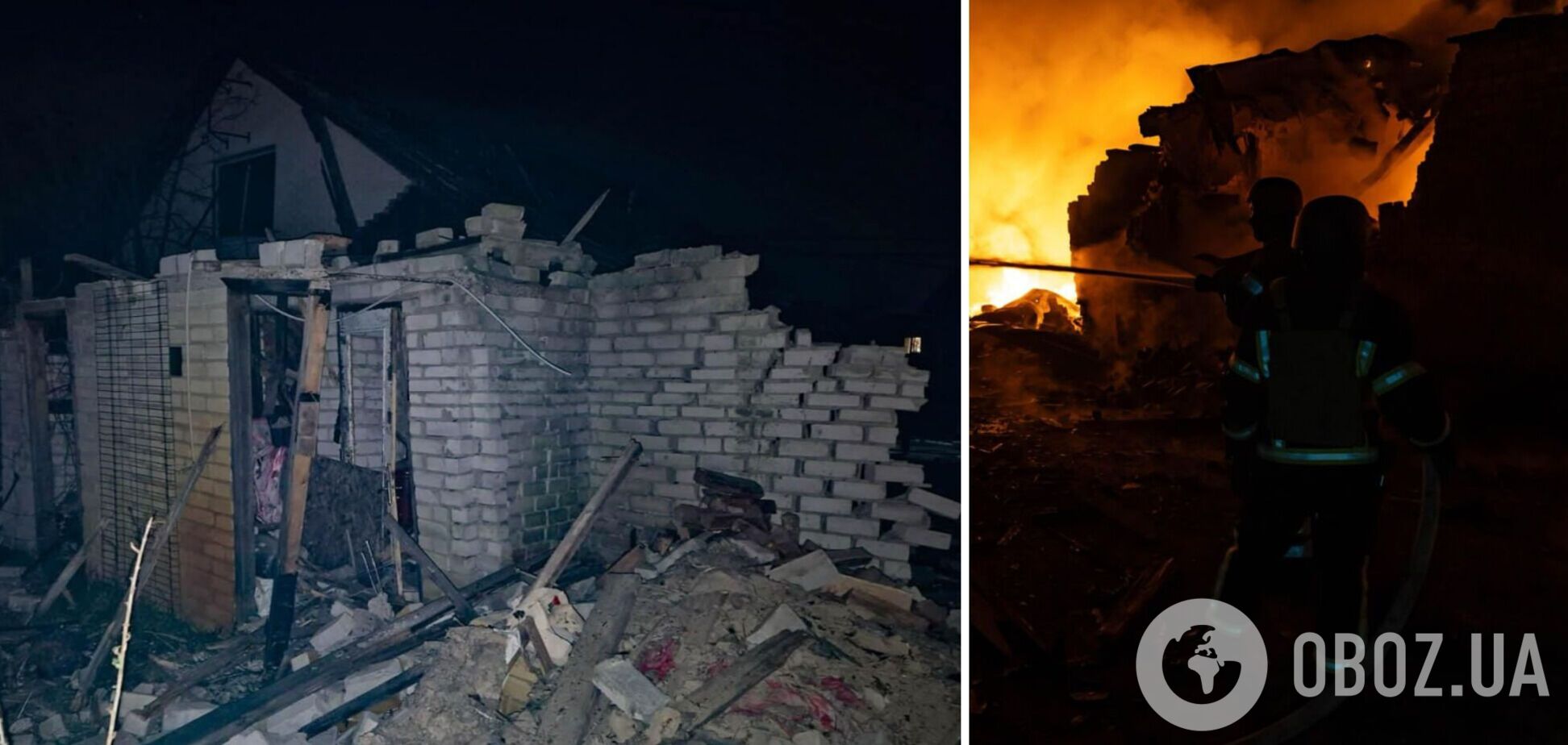 У Києві внаслідок ворожої атаки пошкоджено будинки й авто, виникла пожежа: є постраждалі. Фото