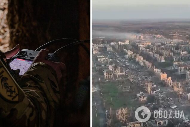 'Российские солдаты ежедневно проводят штурм города': в Нацгвардии показали Часов Яр с высоты и результаты 'зачистки' врага. Видео