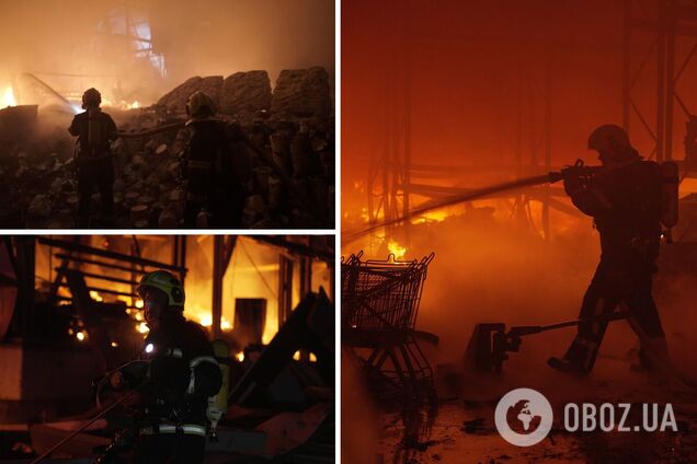 Горіли склади з медикаментами та продуктами харчування: з’явилися деталі наслідків атаки на Київ. Фото та відео