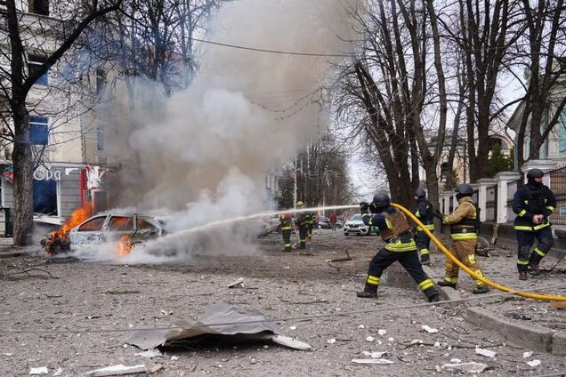 Последствия ракетного удара по Сумам 13 апреля