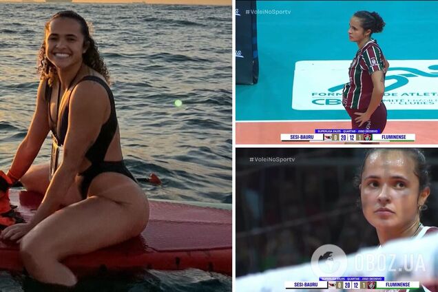В Бразилии знаменитая волейболистка сыграла в официальном матче на 6-м месяце беременности. Видео собрало 1.5 млн просмотров за сутки