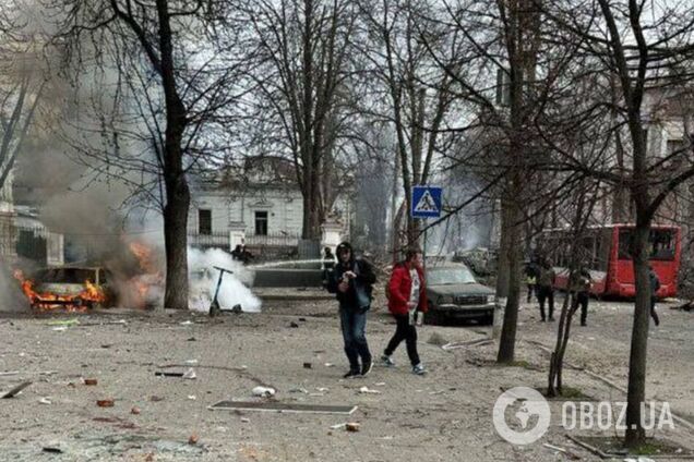 В полиции показали первые минуты после удара РФ баллистикой по Сумам