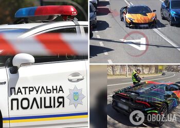 Їздив по смузі громадського транспорту: у Києві оштрафували водія елітного Lamborghini. Відео
