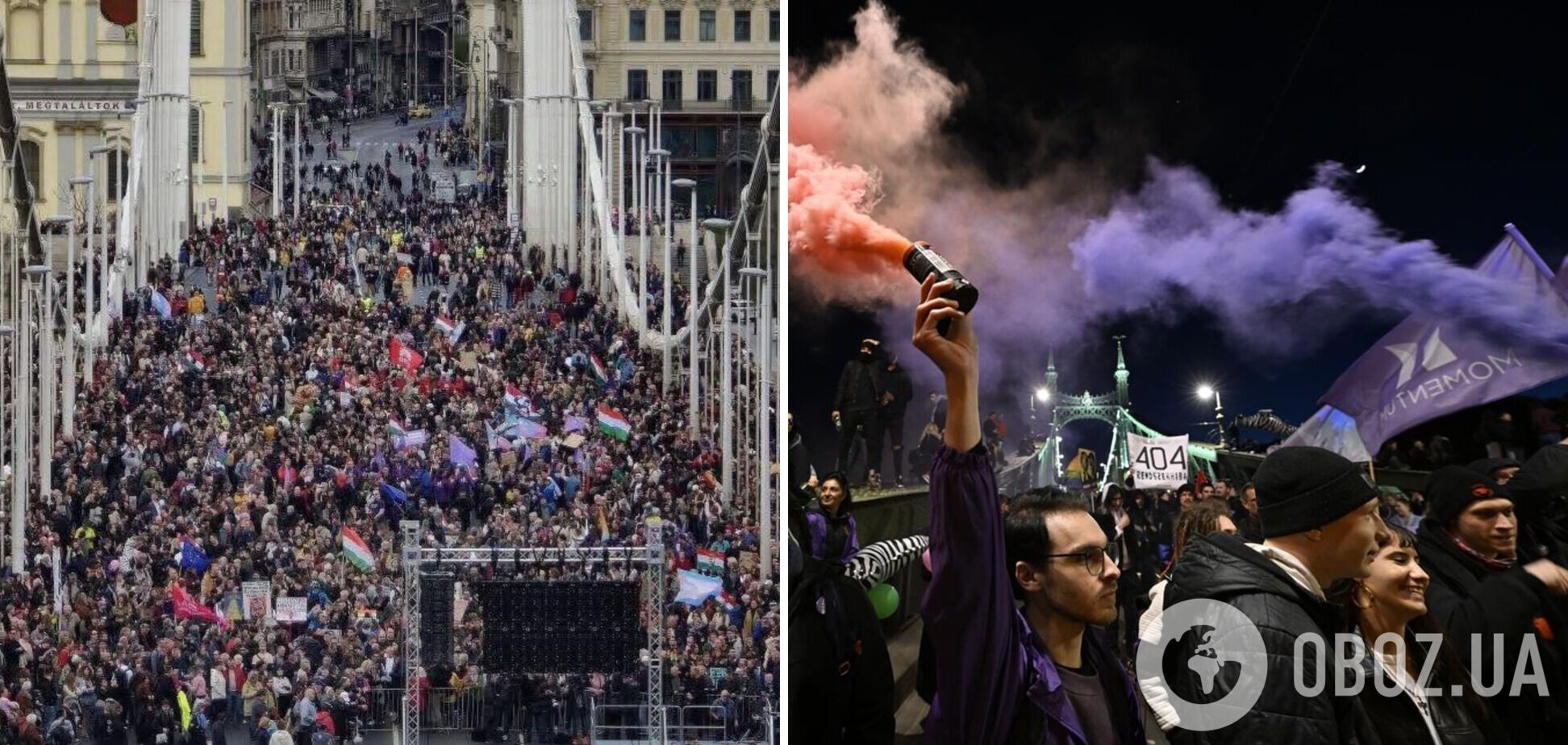 У Будапешті тисячі угорців вийшли на протест через заборону щорічних ЛБГТ-маршів. Фото і відео