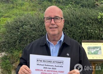 Книга рекордов Гиннеса - Майк Робинсон установил рекорд по перелетам