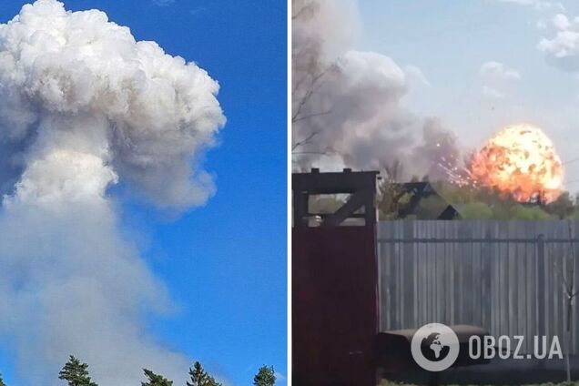 У Володимирській області РФ вибухнув один із найбільших складів із боєприпасами: влада оголосила евакуацію населення. Фото й відео