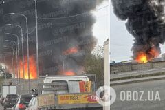 В Санкт-Петербурге вспыхнул большой склад горюче-смазочных материалов: сообщают об угрозе взрыва. Фото и видео