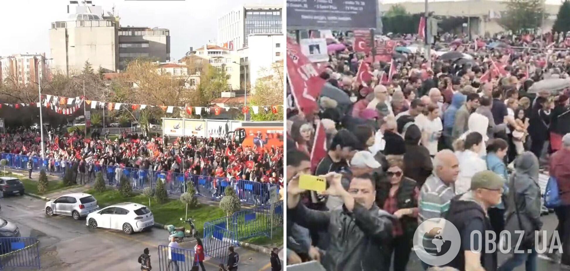 У столиці Туреччини опозиція вивела людей на марш проти Ердогана: мітингувальники знесли кордон поліції. Відео